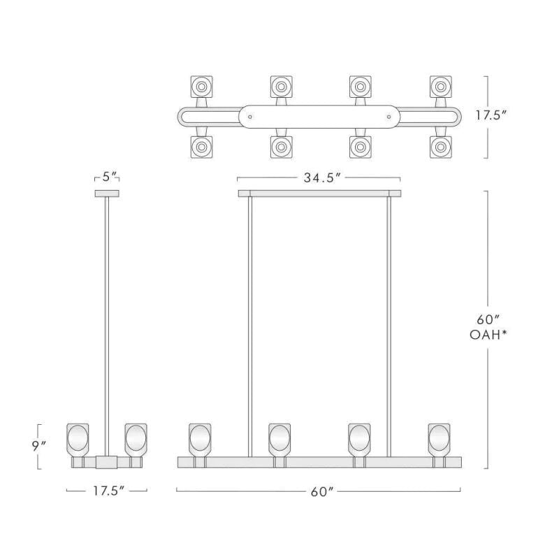 Bifrons Contemporary 8-Lights Dining Pendant - thebelacan