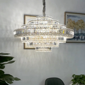 Cake Shape Luxury Crystal Chandelier - Ineffable Lighting