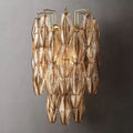 Chiaravalle Glass Tiered  Short Wall Sconce