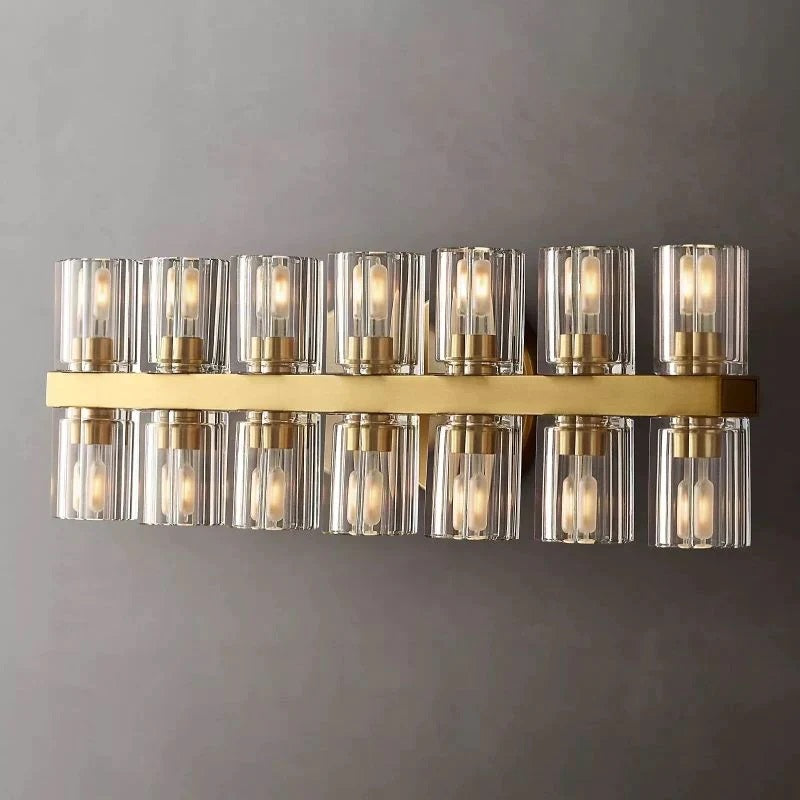 Claire Crystal Wine Cup Linear Wall Sconces 14-Light