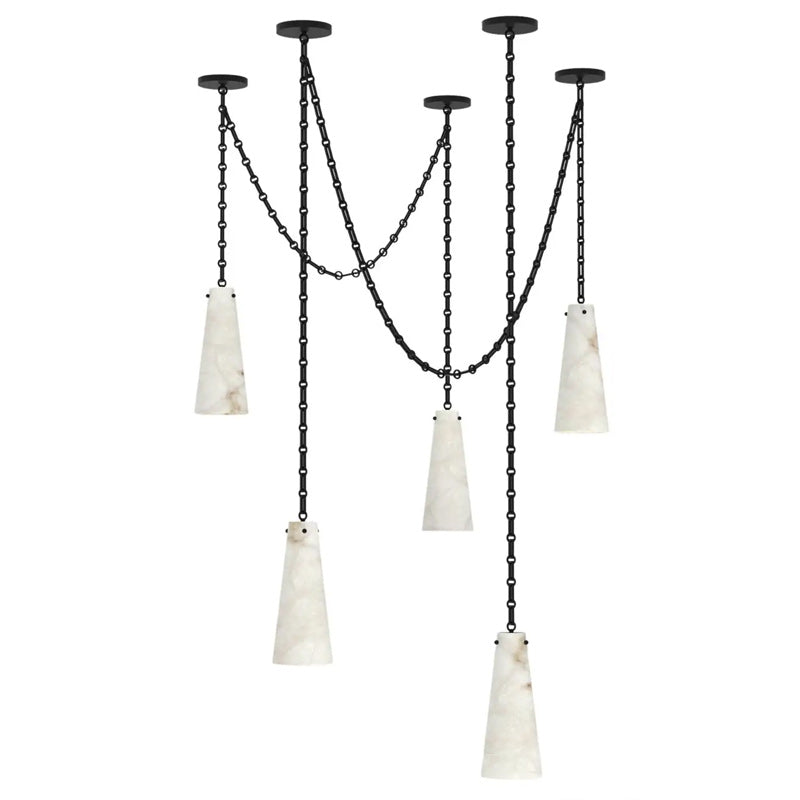 Connie Modern 5-light Marble Chandelier - Ineffable Lighting