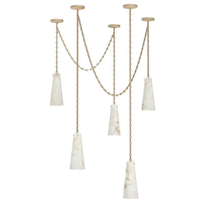 Connie Modern 5-light Marble Chandelier - Ineffable Lighting