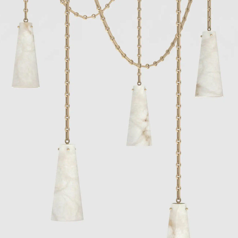 Connie Modern 5-light Marble Chandelier - Ineffable Lighting