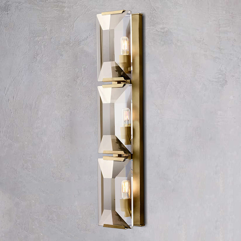 Harlow Crystal Triple Wall Sconce H 32"