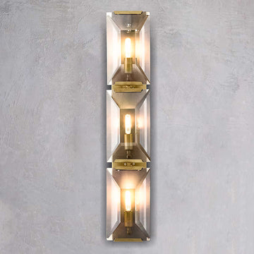 Harlow Crystal Triple Wall Sconce H 32"