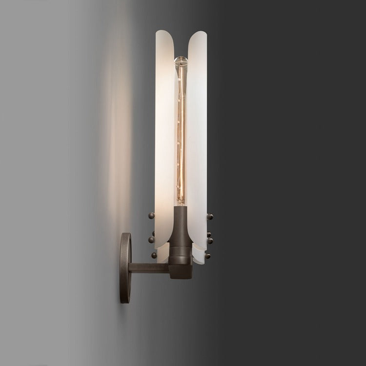 Alen Double White Glass Wall Sconce, Wall Lamps for Bedroom