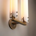 Alen Double White Glass Wall Sconce, Wall Lamps for Bedroom