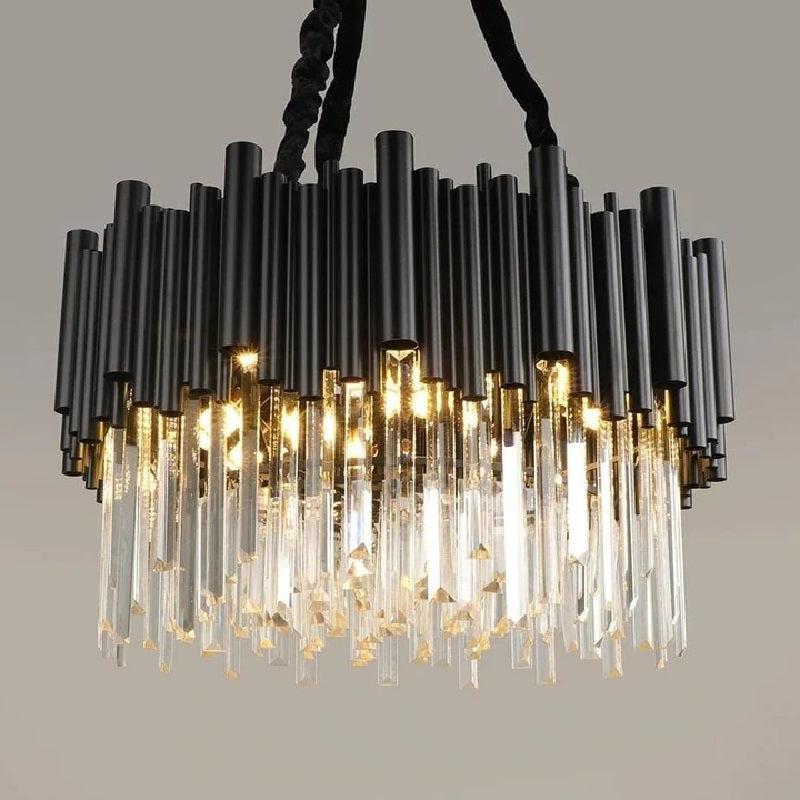 Dolores Classic Round Crystal Chandelier - Ineffable Lighting