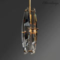 Faceted Smoke Crystal Pendant Light - Ineffable Lighting