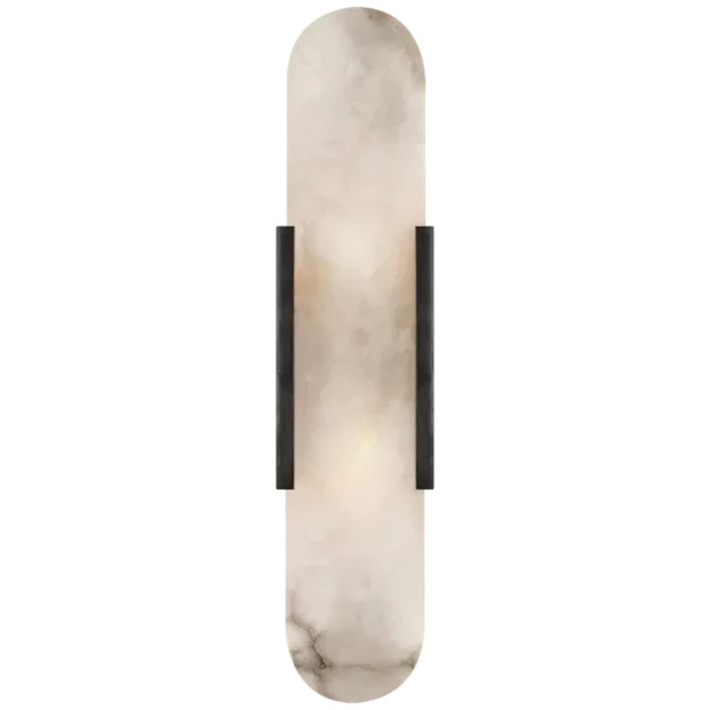 Hardy Melange Elongated Alabaster Wall Sconces