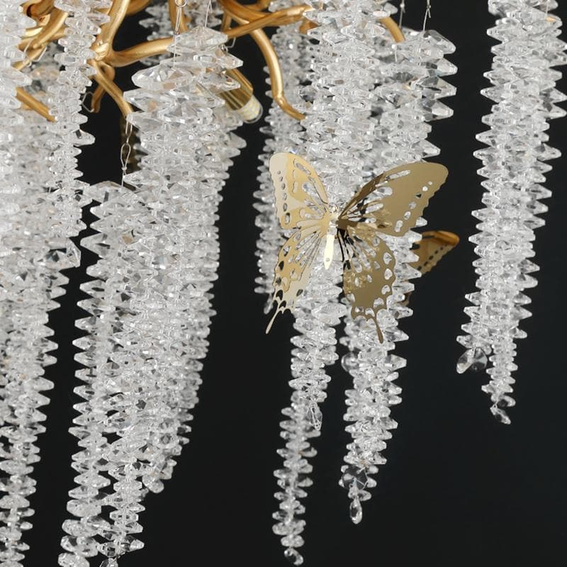 Modern Snowflake Crystal Branch Chandelier - Ineffable Lighting