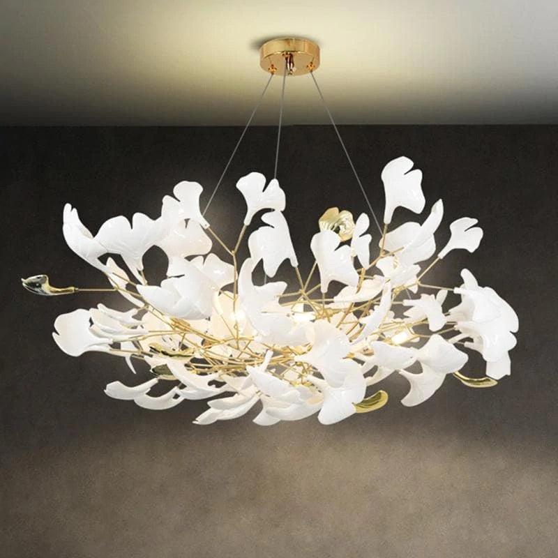 Modern Ceramic Petal Chandelier - Ineffable Lighting