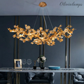 Eclatant Modern Leaf Linear Branch Chandelier - Ineffable Lighting