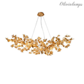 Eclatant Modern Leaf Linear Branch Chandelier - Ineffable Lighting