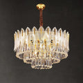 Flake Modern Three-tiered Raindrop Crystal Chandelier - Ineffable Lighting