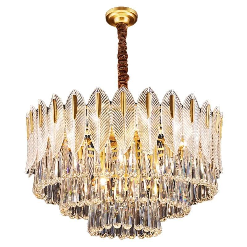 Flake Modern Three-tiered Raindrop Crystal Chandelier - Ineffable Lighting