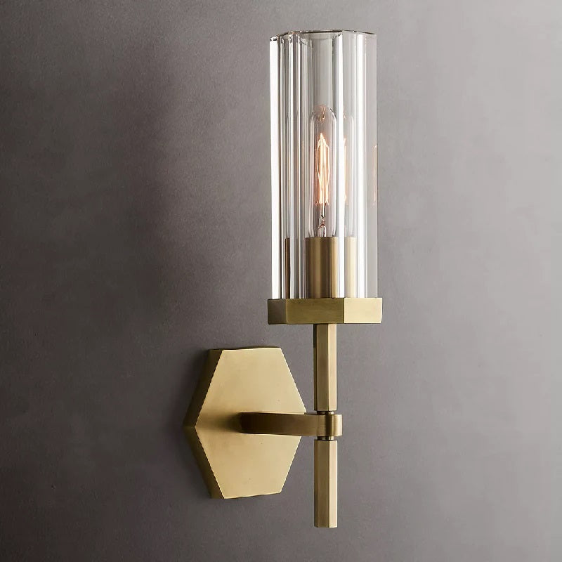 Noah Hexagonal Short Wall Sconces, Light For Bedroom