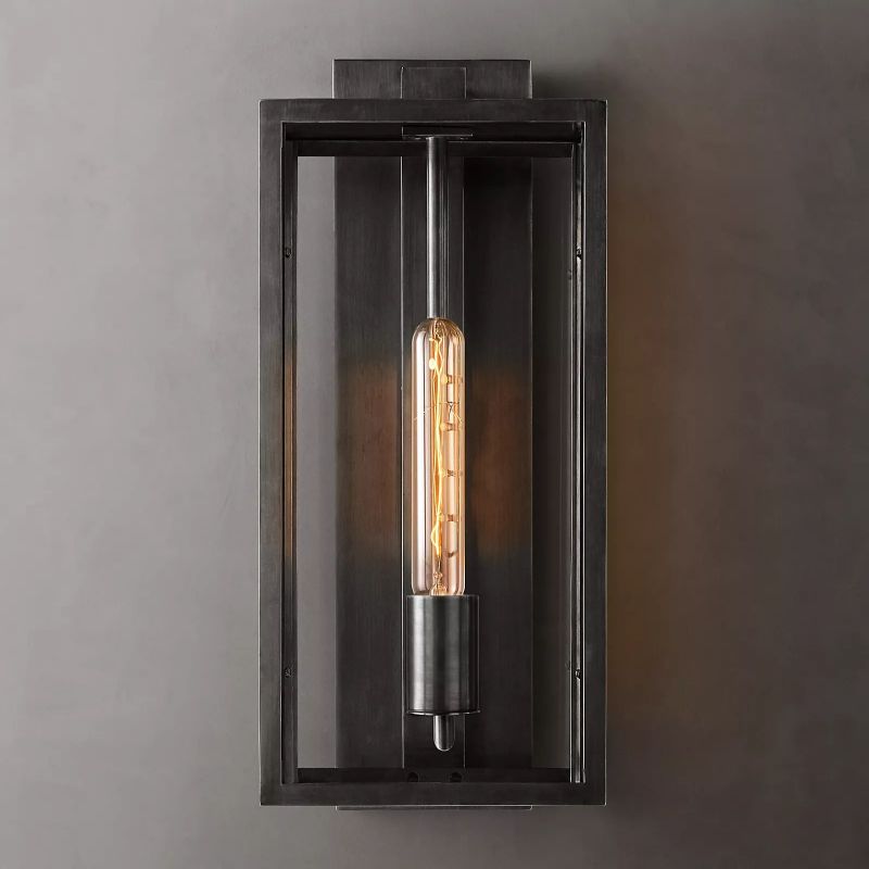 Beckman Outdoor Square Lantern Wall Sconce 18" - thebelacan