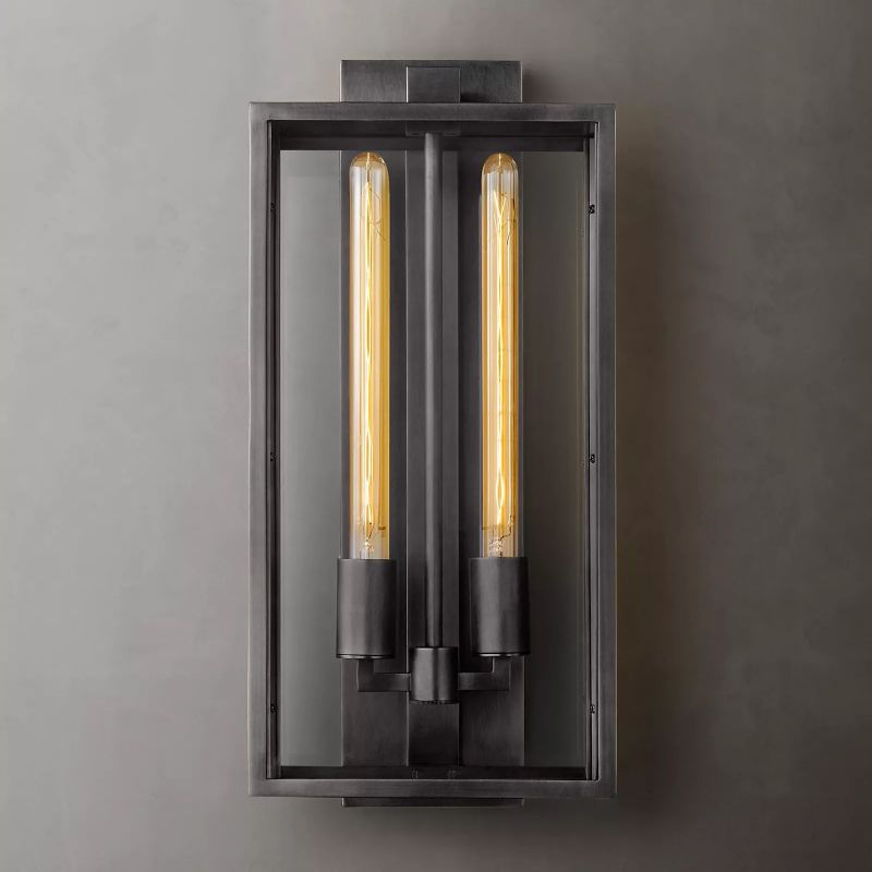 Beckman Outdoor Square Lantern Wall Sconce 21" - thebelacan