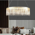 Vicky Modern Chain Tassel Round Chandelier - Ineffable Lighting