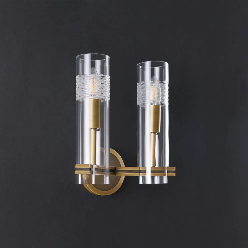 Nigel Modern Bedroom Double Wall Sconce - Ineffable Lighting