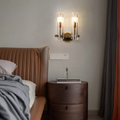 Nigel Modern Bedroom Double Wall Sconce - Ineffable Lighting