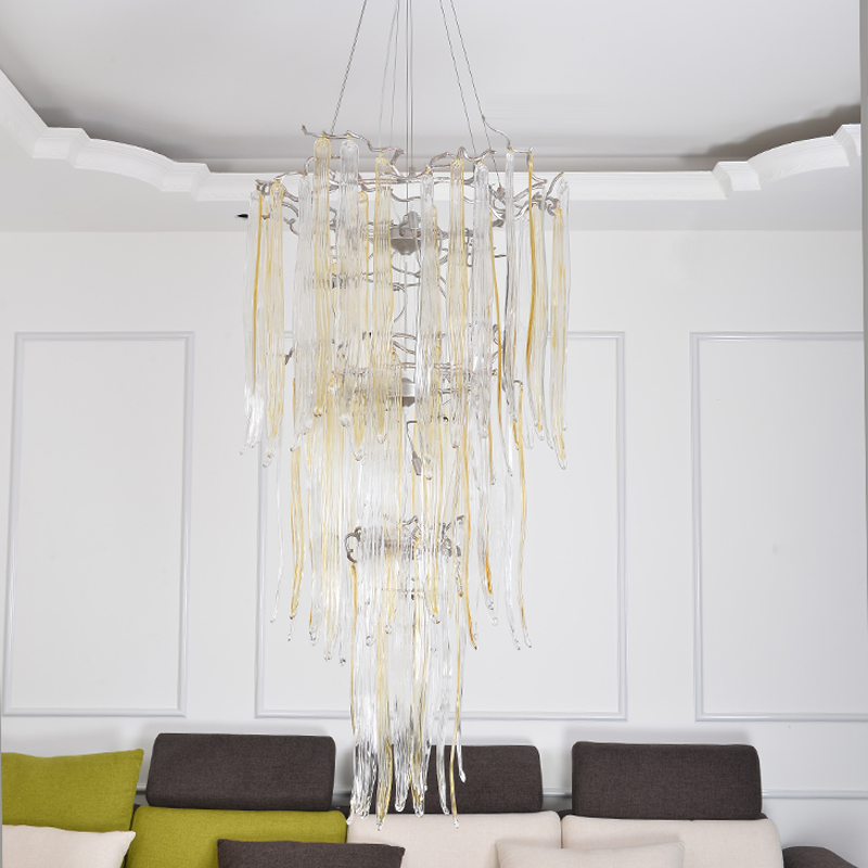 Luxury Crystal Branch Chandelier For Staircase - Ineffable Lighting