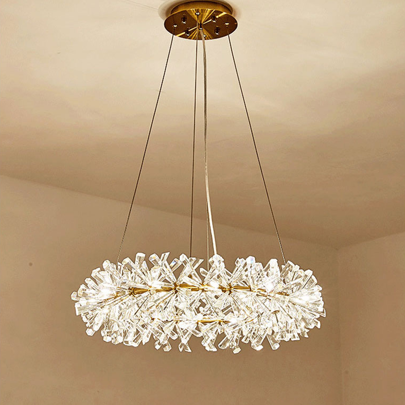 Isabel Postmodern Ring Crystal Chandelier - Ineffable Lighting