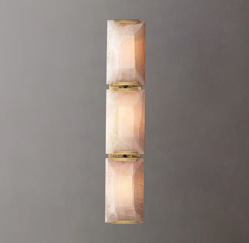 Harlew Calcite Triple Sconce 3 lights