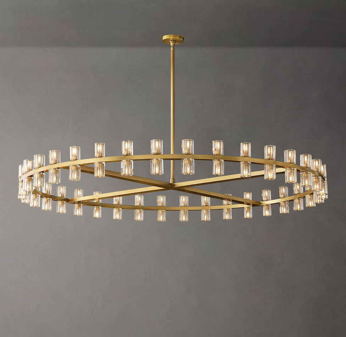 Akzone 2-Tier Round Chandelier 60″, 108-Lights