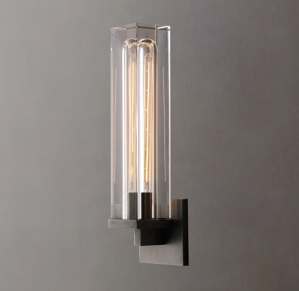 Luxury Crystal Glass Wall Sconce Savile Round Linear Wall Sconce